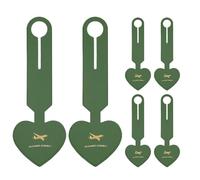 Suitcase Tags for Cruises,PU Leather Luggage Tags | PU Leather Heart Shape Suitcase Tags,6 Fashion Suitcase Tags for Business Trip, Cruise, Scroll