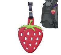 Suitcase Tags Identifications - 10 cm Travel Luggage Tag Made of Silicone | Colourful Suitcase Tags in Fruit Shape - Silicone Luggage Tag Strawberry/Avocado/Pineapple/Banana, Adjustable, for Suitcases