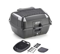 Suitcase Top Case GIVI MONOLOCK B45+ PLUS Black 45 Liters Universal Plate Kit
