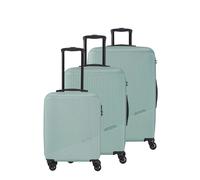 travelite 4-wheel suitcase set 3 pieces sizes L/M/S, BALI: ABS hard-shell trolleys with TSA combination lock (hand luggage cases without TSA)