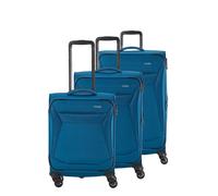 Travelite Chios 4 wheels Suitcase set 3-piece with expansion pleat blue