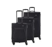 travelite 4-wheel suitcase set soft shell, sizes L/M/S, series CHIOS trolley set in timeless look, hand luggage complies with IATA boarding baggage dimensions