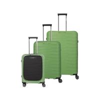 Travelite Mooby 4 wheels Suitcase set 3-piece with expansion pleat green