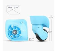 Suitcase Trolley Replacement Wheels, Lightweight and Quiet Rolling Casters Made of Material (Blue S)
