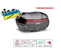 Suitcase/Trunk GIVI V58NNB V58 MAXIA5 Black Reflector Red Cover Paintable