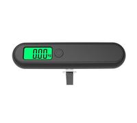 Suitcase Weighing Scales, Portable Digital Hanging Baggage Scale for Travel, Luggage Scale with Rubber Paint,50 KG/ 110 Pounds, Battery Included，Black