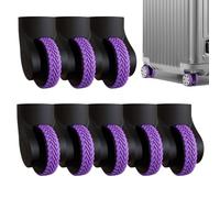 Suitcase Wheel Protector Covers, Spinner Wheel Covers for Suitcase, 8 Pieces Silent Protection Hand Luggage Wheel Protector - Suitcase Accessories for All Spinner Wheels