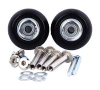 Suitcase Wheels Easy Installation Sturdy Flexible Swivel 2 Pcs Suitcase Wheels with Screws Axles 1.97x0.71in