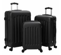 Suitcase with Lock 3 pcs ABS Plastic Luggage Travel Bag Hardshell Case vidaXL