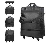 Suitcases with Wheels, Expandable Foldable Luggage Bag, Collapsible Rolling Travel Bag for Men Women, Lightweight Duffel Bag with Spinner Wheel