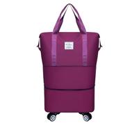 Suitcases With Wheels Expandable Foldable Luggage Bag Detachable Rolling Duffle Bag With Wheels Carry On Large Duffel Bag Luggage Medium Size 24 (Hot Pink, One Size)