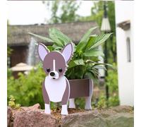 Dog Planter Small Chihuahua Gifts for Women,PVC Animal Plant Pots Outdoor Indoor Garden Planters for Succulent,Cute Rectangular Plant Flower Pots Decor S Chihuahua