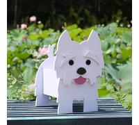Suitchoi Dog Planter Small Westie Gifts for Women,PVC Animal Plant Pots Outdoor Indoor Garden Planters for Succulent,Cute Plant Flower Pots Decor Birthday Gifts S Westie