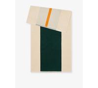 Suite 702 Suite 702 Graphic-Pattern Cotton Towel 100cm x 50cm Dark Green Orange