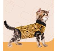 Suitical Recovery Suit Cat, 2XSmall, Tiger-Print