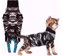 Suitical Recovery Suit Cat, XXX-Small, Black Camouflage