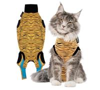 Suitical Recovery Suit Cat, XSmall, Tiger-Print