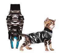Suitical Recovery Suit Cat, XX-Small, Black Camouflage