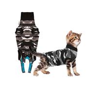 Suitical Recovery Suit Cat, XXX-Small, Black Camouflage