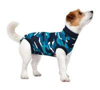Suitical Recovery Suit Dog Blue Camouflage Protective for Dog After Ops