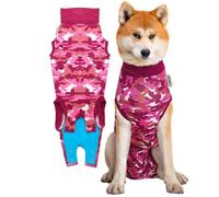 Suitical Recovery Suit Dog, Large, Pink Camouflage