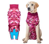 Suitical Recovery Suit Dog, Large, Pink Camouflage