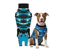 Suitical Recovery Suit Dog, Medium, Blue Camouflage