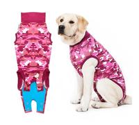 Suitical Recovery Suit Dog, Medium Plus, Pink Camouflage M+