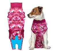 Suitical Recovery Suit Dog, Small, Pink Camouflage