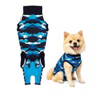 Suitical Recovery Suit Dog, Small Plus, Blue Camouflage