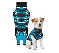 Suitical Recovery Suit Dog, Small Plus, Blue Camouflage