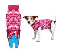 Suitical Recovery Suit Dog, XXX-Small, Pink Camouflage
