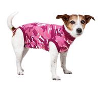 Suitical Recovery Suit Pink Camouflage Dog Protective After Op Breathable