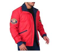 Suiting Style David Hasselhoff Beach Red Jacket - Men's Baywatch Life Guard Lightweight Jacket - The Mentor Cotton Jacket