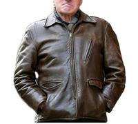Suiting Style Men's Frank Sheeran The Irishman Robert De Niro Brown Leather Jacket