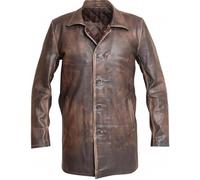 Suiting Style Men's Supernatural Dean Winchester Jensen Ackles Distressed Leather Trench Coat Jacket