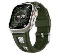 Suitisbest HexaPro Sport Strap for Apple Watch Ultra 2 Strap 49mm 46mm 45mm 44mm 42mm, Rugged Breathable Silicone Straps Band Stainless Steel Buckle for iWatch Ultra Series 10 9 8 7 6 5 4 3 SE