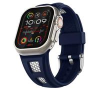 Suitisbest HexaPro Sport Strap for Apple Watch Ultra 3/2/1 Strap 49mm 46mm 45mm 44mm 42mm, Rugged Breathable Silicone Straps Band Stainless Steel Buckle for iWatch Ultra Series 10 9 8 7 6 5 4 SE3