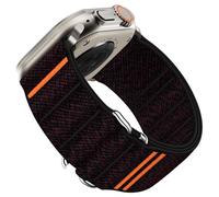 Suitisbest Straps Compatible with Apple Watch Ultra Strap 49mm 46mm 45mm 44mm 42mm, Stretchy Nylon Sport Loop Strap with S-Hook for Apple Watch Ultra 2/ Ultra SE Series 10 9 8 7 6 5 4 3, Ruby