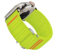 Suitisbest Straps Compatible with Apple Watch Ultra Strap 49mm 46mm 45mm 44mm 42mm, Stretchy Nylon Sport Loop Strap with S-Hook for Apple Watch Ultra 2/ Ultra SE Series 10 9 8 7 6 5 4 3, Fluo Green