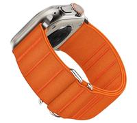 Suitisbest Straps Compatible with Apple Watch Ultra Strap 49mm 46mm 45mm 44mm 42mm, Stretchy Nylon Sport Loop Strap with S-Hook for Apple Watch Ultra 2/ Ultra SE Series 10 9 8 7 6 5 4 3, Orange