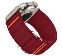 Suitisbest Straps Compatible with Apple Watch Ultra Strap 49mm 46mm 45mm 44mm 42mm, Stretchy Nylon Sport Loop Strap with S-Hook for Apple Watch Ultra 2/ Ultra SE Series 10 9 8 7 6 5 4 3, Red