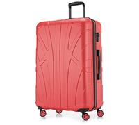 Suitline - Hardshell Suitcase, Travel Luggage, TSA, 76 cm, Approx. 96 liters, 100% ABS mat, Coral