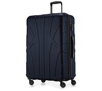 Suitline - Big Hardshell Suitcase Trolley Travel Luggage Hardcase with Extension, TSA, 76 cm, 96-110 liters, 100% ABS mat, Darkblue