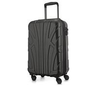 Suitline Cabin Suitcase 55 x 35 x 20 cm ABS (34 L) Hard Shell with TSA Lock 4 Double Wheels Telescopic Handle Lightweight Carry on for Flights Business Travel, Graphite