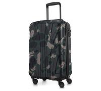 Suitline Hand Luggage, Cabin Trolley, Hardshell Suitcase, 100% ABS, 55 cm, 34 liters, Camouflage