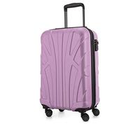 Suitline - Hand Luggage, Carry on Cabin Trolley, Hardshell Suitcase, 100% ABS, 55 cm, 34 liters, Lilac