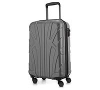 Suitline - Hand Luggage, Cabin Trolley, Hardshell Suitcase, 100% ABS, 55 cm, 34 liters, Silver