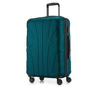 SUITLINE - Hardshell Suitcase, Travel Luggage, TSA, 66 cm, Approx. 58 liters, 100% ABS mat, Aqua Green