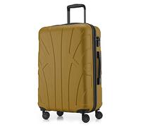 SUITLINE - Hardshell suitcase, travel luggage, TSA, 66 cm, approx. 58 liters, 100% ABS mat, Autumn gold
